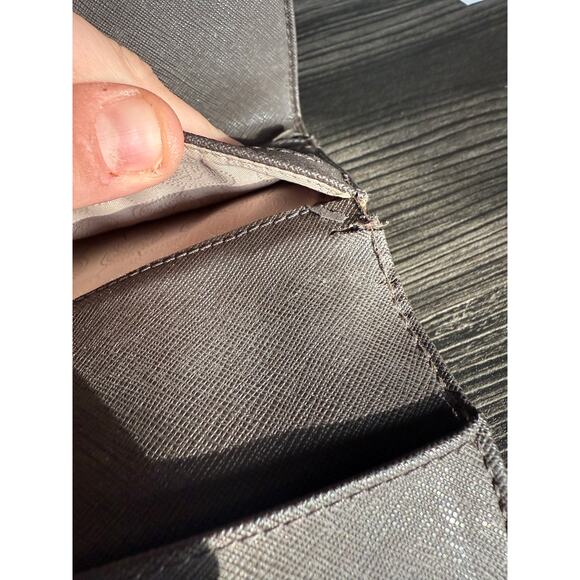 Michael Kors Jet Set Brown Monogram Checkbook Wallet - Picture 4 of 11